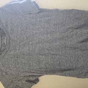 Eddie Bauer women’s gray crew neck tee, soft cotton/modal blend, size Medium.